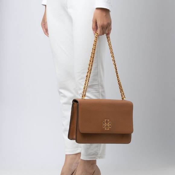 Tory Burch Britten Adjustable Shoulder Bag Leather Crossbody large